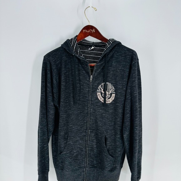 Other - Vintage Stone Brewing Co. Graphic Spellout Full Zip Hoodie Charcoal Gray Size M